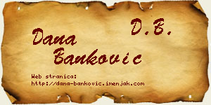 Dana Banković vizit kartica